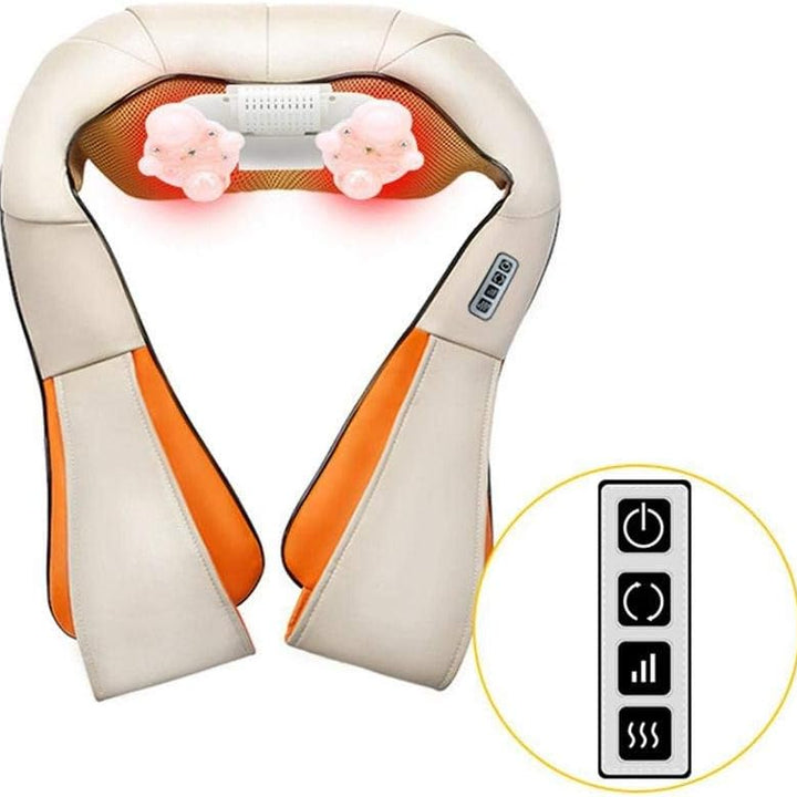 Massaggiatore Shiatsu Cervicale Termico per Collo, Spalle, Schiena, Gambe e Glutei