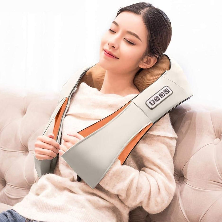 Massaggiatore Shiatsu Cervicale Termico per Collo, Spalle, Schiena, Gambe e Glutei