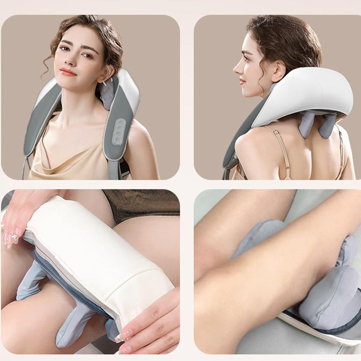 Massajador para pescoço, ombros e costas com calor terapêutico