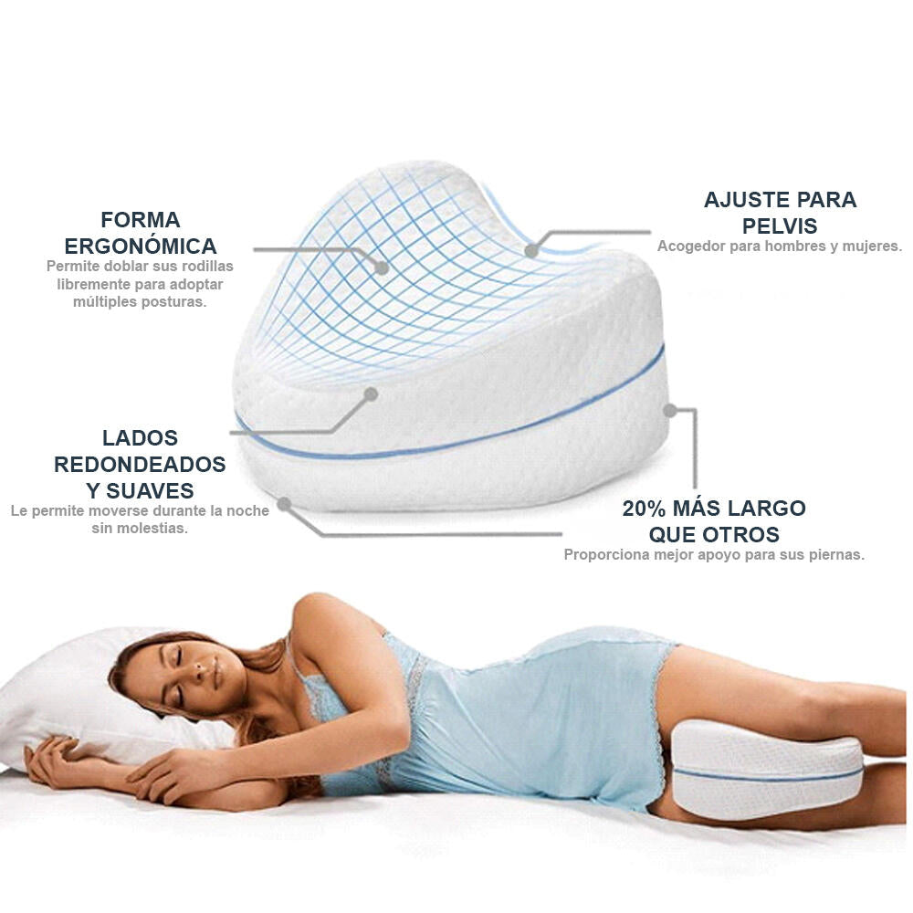 PACK 2 TRAVESSEIRO ORTOPÉDICO PARA PERNAS E JOELHOS – Alívio e Conforto Durante o Sono
