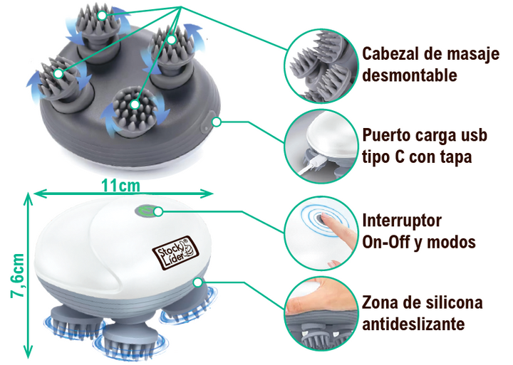 Massajador Portátil StockLíder – Relaxamento completo em qualquer lugar